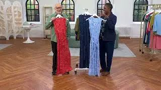Denim & Co. Slub Jersey Button Front Maxi Dress on QVC