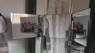 Wentoma 360&deg; Viewing Mirror for Hair Cutting and Styling, Adjustable Height Mirror for Grooming