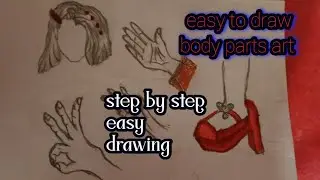 How to draw a Human body parts art step by step..#easyart #simpleart #2025 #newvideo 