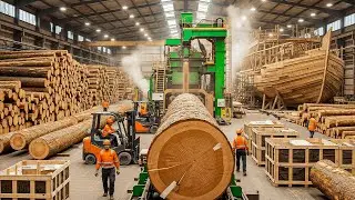 Inside the Sawmill: Crafting Military Crates and Ships from Oak Logs! (Best Process)