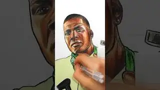 GTA V 10th Anniversary Drawing Part 5 #shorts #shawnfonteno #franklinclinton #grovestreet #gta5 #art