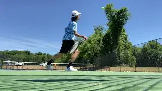 Mini tennis game with my friend