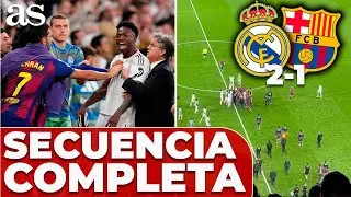 TANGANA FINAL REAL MADRID vs. FC BARCELONA: la SECUENCIA COMPLETA tras el PITIDO (2-1)