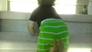 Braydon climbing stairs