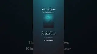 DEAD IN THE WATER, BY UTOPIA KLAXON. A DEEP BUT SMOOTH INDIE SONG.