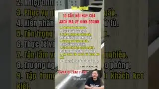 10 c&acirc;u n&oacute;i hay của Jack Ma về kinh doanh #joyful #yenjoyful #giadinh #nangluongtichcuc