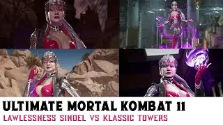 Ultimate Mortal Kombat 11 - Lawlesness Sindel (Kombat League Skin V1) VS Klassic Towers