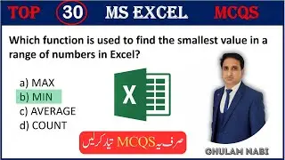 Top MS Excel Basic MCQs || Microsoft Excel MCQs for any Exam || MS Excel MCQ questions with answers
