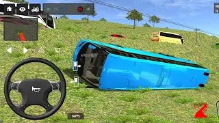😭  Heavy Bus Overturned Near Main Road | 😱 Driving Gone Wrong | 🔥 Bus Simulator India