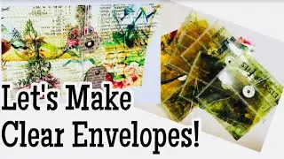 MASS MAKING MONDAY Make Easy Simple Clear Envelopes for Junk Journals Lace Covered Skies