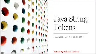 java String Tokens || HackerRank Solution