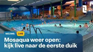 Kijk mee naar de eerste zwemmers in het heropend Mosaqua | L1 Live