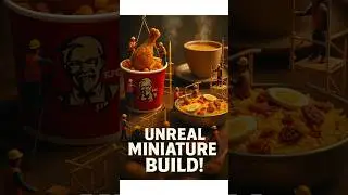 &ldquo;Tiny Workers. Big Food. 😲 Watch Till the End!&rdquo;#MiniatureBuild #KFCMini #ChaiTime #MiniatureWorld