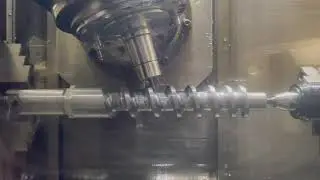 Lead Screw Machining 螺桿加工製程 #5axiscnc #cnc #五軸加工 #ねじ軸 #screwshaft