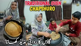 World’s Most Unique Winter Food🍪😋| Cooking Yak Meat Chapshuro in Traditional Oven | Gilgit-Baltistan
