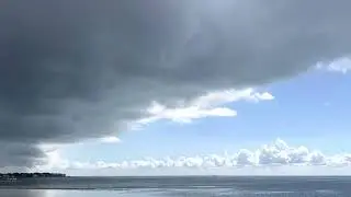 Rotating storm clouds over Tampa Bay