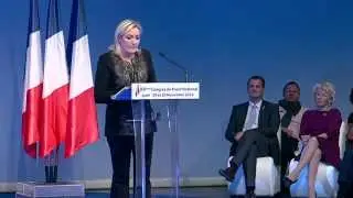 XV&egrave;me Congr&egrave;s du Front National &agrave; Lyon : Discours de Marine Le Pen