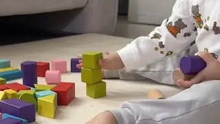 아기의 블록쌓기놀이asmr