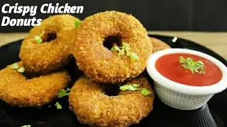 Crispy Chicken Donuts|| With cheese Garlic Sauce Recipe || Chicken Nuggets Recipe || Chicken Donuts