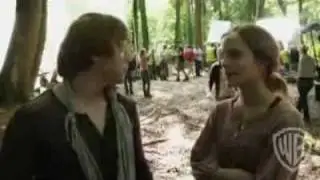 Emma Watson and Rupert Grint talking about Reading Harry Potter Books on the Deathly Hallows Set