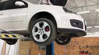Изготовили и установили даунпайп на Volkswagen Golf GTI! Downpipe 3inch Golf GTI V hand made