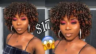 😱 $17 Afro Curly Wig | Affordable Synthetic Wig | Amazon Aisi Beauty