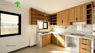 Wood-grain PVC Foam Board Kitchen Cabinet Showcase | BOARDWAY