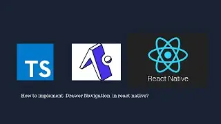 How to add Drawer Navigation in react native? ||Typescript || React Navigation V5