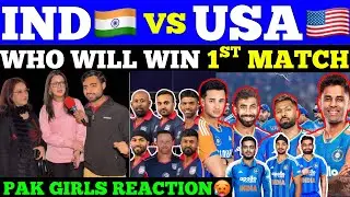 IND🇮🇳 vs USA🇺🇸 1st Wc Match😱 | Who Will Win🥵| Abhishek, Hardik Terror | Pak public Reaction 