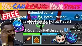 YOU CAN REFUND YOUR STATS WITHOUT ROBUX | blox fruits | gamer robot inc | roblox