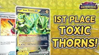 Это ПЕРВОЕ МЕСТО Quad Iron Thorns, которое УНИЧТОЖАЕТ Мета-колоды! | Twilight Masquerade PTCGL
