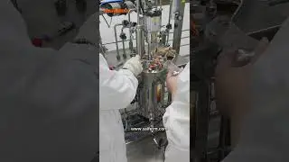 Stainless steel fermenter flame inoculation #fermenter #bioreactor