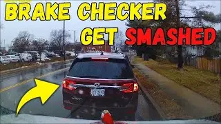 IDIOT LEARNS WHY HE SHOULDN'T CUT OFF A SEMI TRUCK.