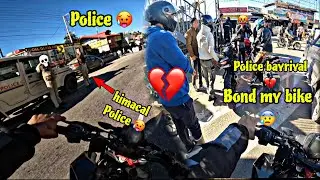Himacal 🌏Police ☠️ AJJ TOO ME GAY 💔 Bike bond 😰 #police #rider #himachal 