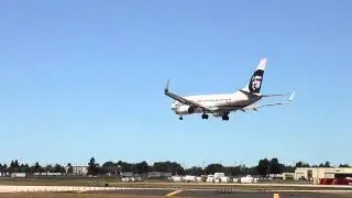 Alaska Airlines B737-700WL Arrival in Spokane, WA (KGEG)