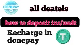How to deposit in donepay / donepay me deposit kese kre / done pay me recharge kese kre 