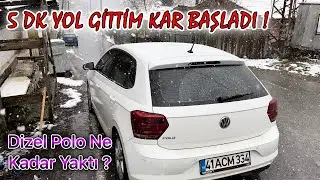 VW POLO İLE KÖY YOLLARINDA KARDA SÜRÜŞ ! | 1.6 DİZEL DSG YAKIT TÜKETİMİ NASIL ?