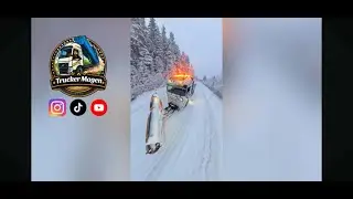 Snowplowing in nothern Sweden #truckerlife #plowtruck #snowremoval #truck #m&auml;hlers #meiren