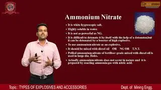 TYPES OF EXPLOSIVES AND ACCESSORIES | Yashwant Sahu | Svn  University