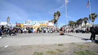 Venice Beach Street Performance 4_3_2014 Skill methods crew and LA breakers