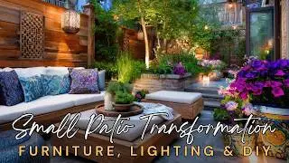 🌞🌺 Summer Garden: Small Patio Transformation with Cozy Furniture, Lighting & DIY Flower Drying Rack