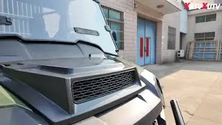 Sport Hood Scoop with Mesh for Honda Pioneer 700 (2014-2025), Carbon Fiber Pattern