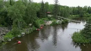 Drone Footage of Tubing in the Pinawa Channel   4K