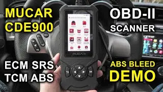 Обзор MUCAR CDE900 &mdash; расширяемый диагностический сканер OBD-II. 28 сбросов! Демонстрация прокачки ABS!