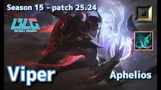 【KRサーバー/M1】BLG Viper アフェリオス(Aphelios) VS エズリアル(Ezreal) BOT - Patch25.24 KR Ranked【LoL】