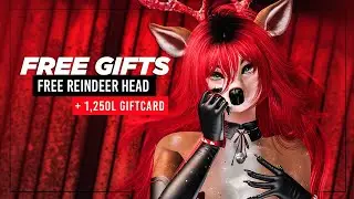 FREE 1,250L Giftcard | FREE UNISEX Reindeer head evox | Second Life Free Gifts 2026