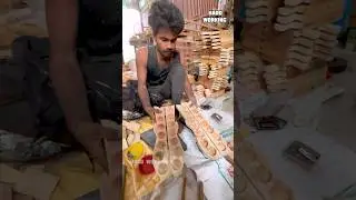 South Indian Wooden Mancala (Pallanguzhi) Game Board Manufacturing Process #hardworking #asmr