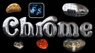 Metallic Text Effect in Photoshop / How to Create 3D Chrome Text Effect in Photoshop / Eye Candy 7