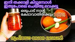 തക്കാളി കിട്ടുമ്പോൾ ഇതുപോലെ ചെയ്തു നോക്കൂ ദോശക്കും ഇഡലിക്കും ഇനി ഇത് മതി || Thakkali chutney
