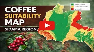 Coffee production suitability map produced using #rstudio